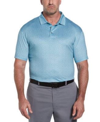 PGA TOUR - Men's Flamingo Geo-Print Performance Golf Polo Shirt