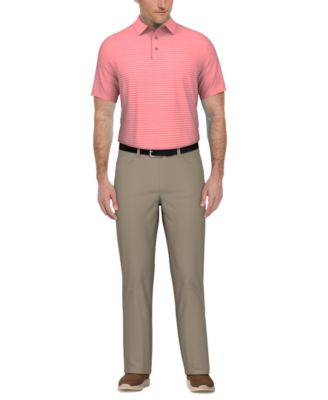 Men's Heathered Feeder Stripe Golf Polo Shirt