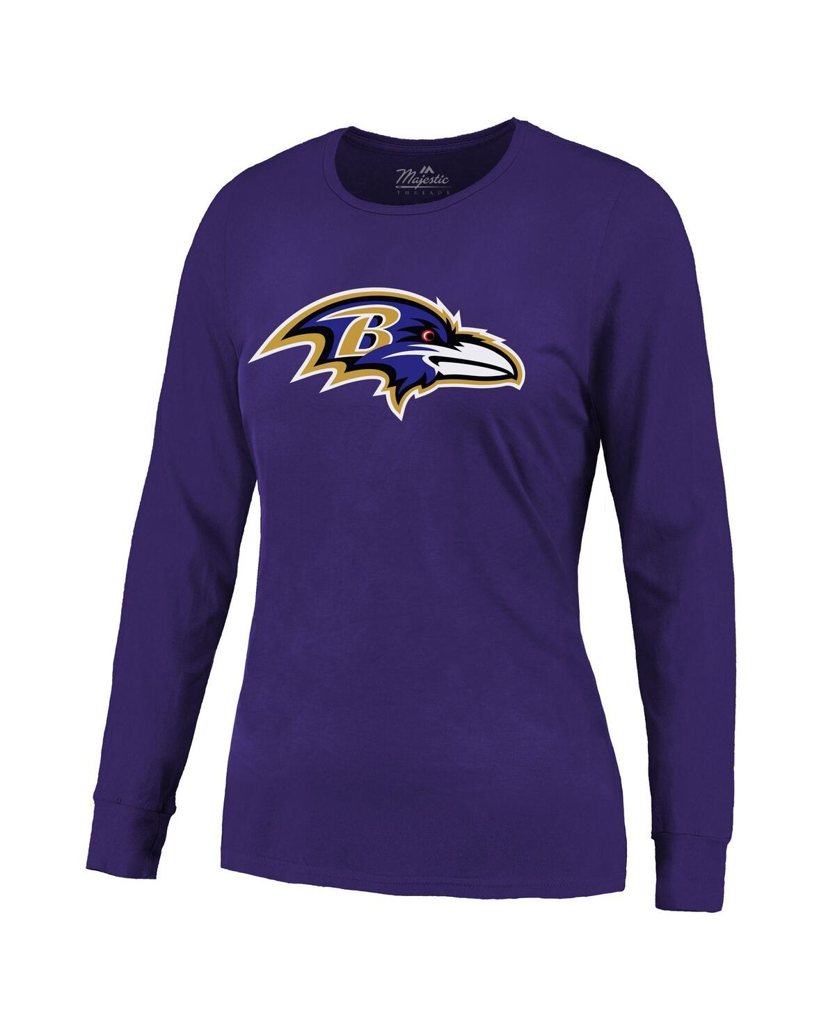 Majestic Women's Derrick Henry Purple Baltimore Ravens Name Number Long Sleeve T-shirt In Purple
