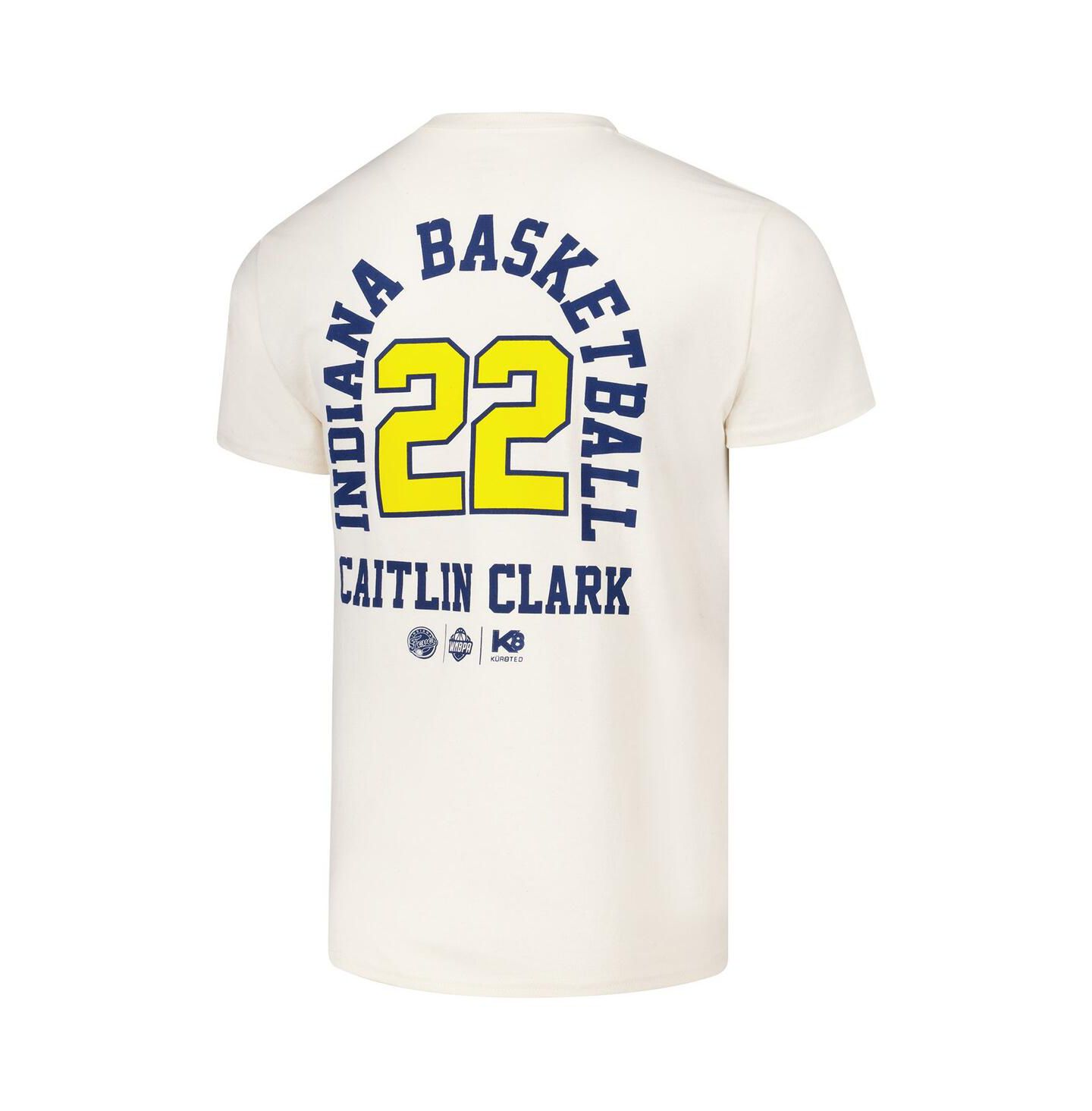 Футболка Kur8ted Caitlin Clark Cream Indiana Fever Player ID Arch — фото 2