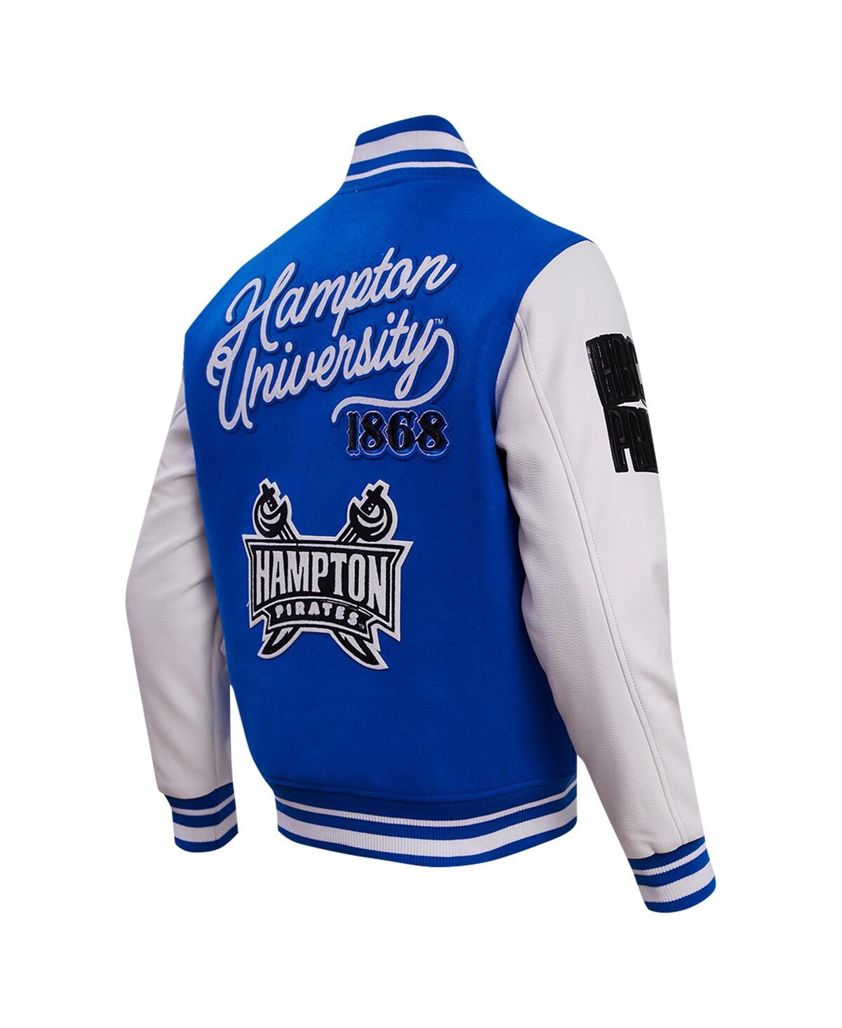Pro Standard Men'sHampton Pirates Hbcu Vintage Varsity Wool Full-Zip Jacket - Royal