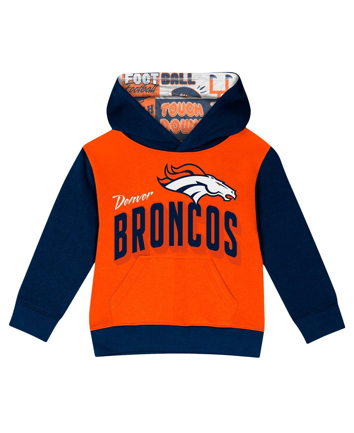 Outerstuff ToddlerDenver Broncos Coin Toss Pullover Fleece Hoodie Pants Set - Orange