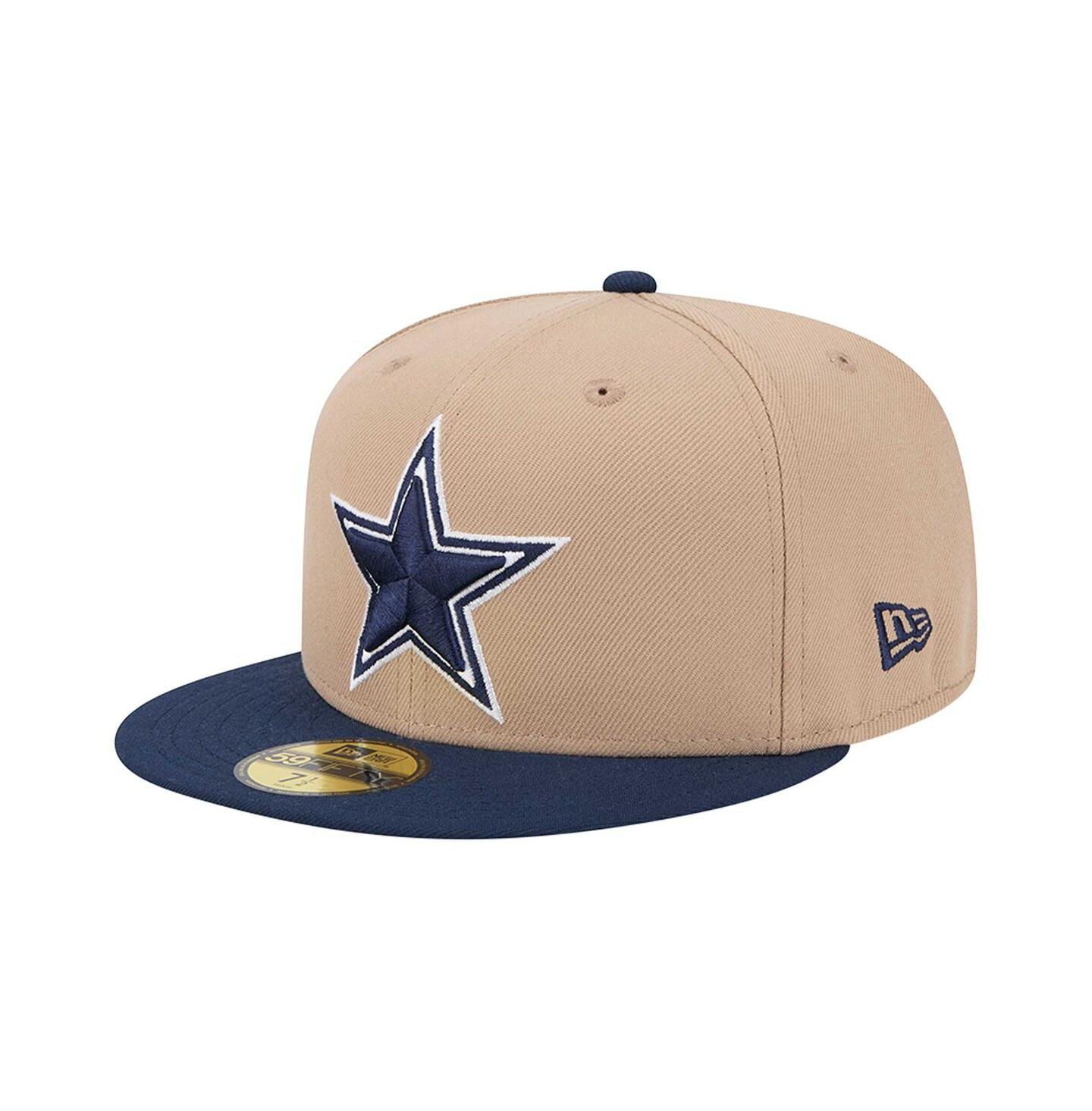 Мужская бейсболка New Era 59FIFTY Dallas Cowboys, Tan — фото 1