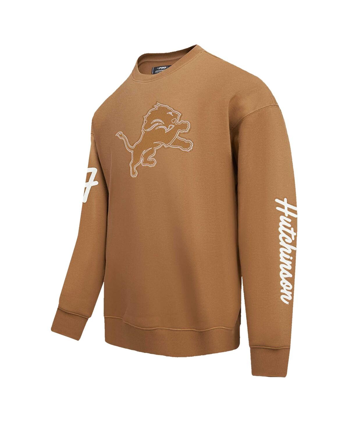 Shop Pro Standard Men's Aidan Hutchinson Brown Detroit Lions Pullover Crewneck Sweatshirt
