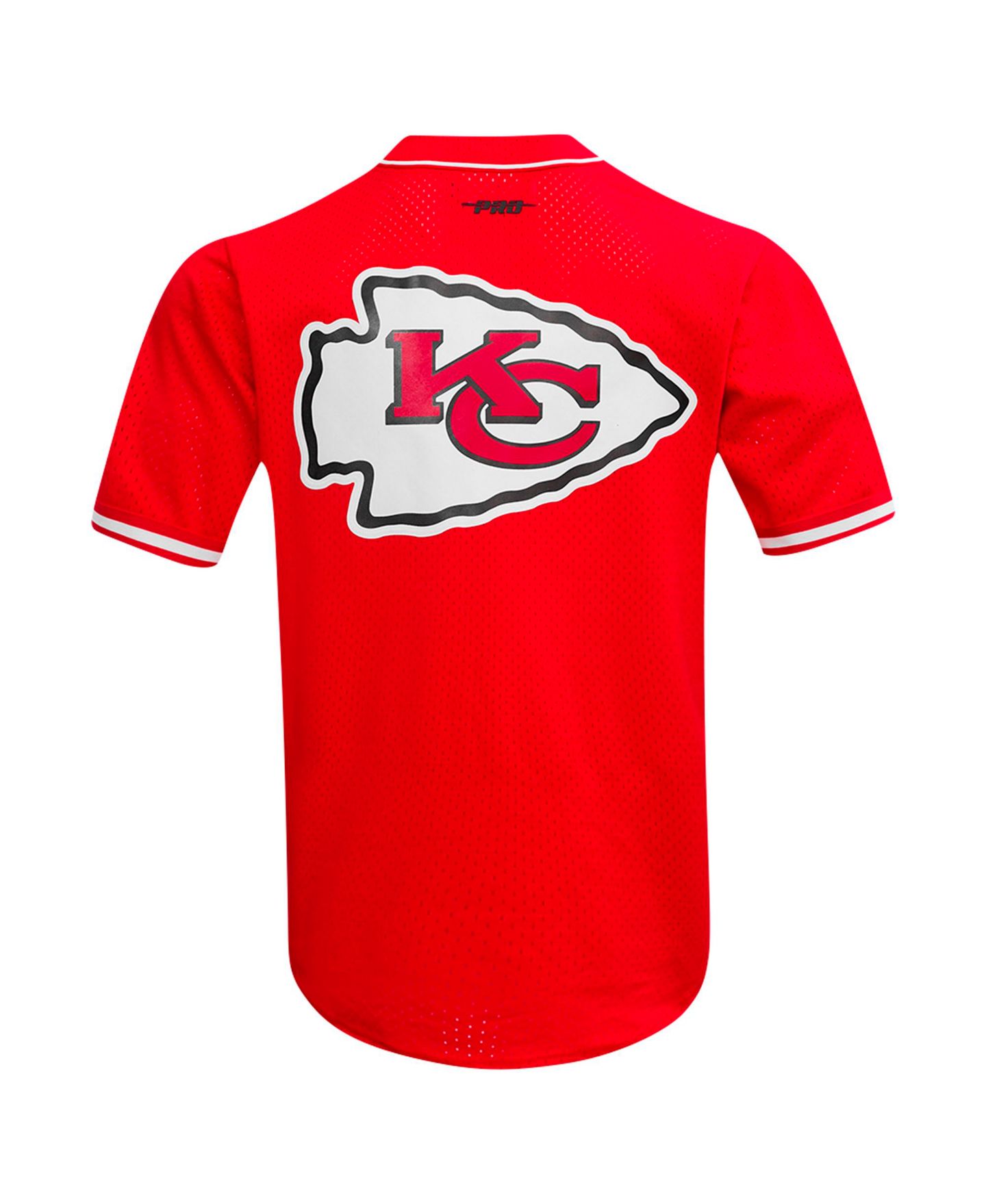 Мужской топ Pro Standard Travis Kelce Red Kansas City Chiefs Mesh Button-Up Baseball Jersey — фото 5