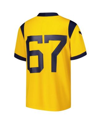 Big Boys and Girls 67 Gold West Virginia Mountaineers Alternate Game Jersey