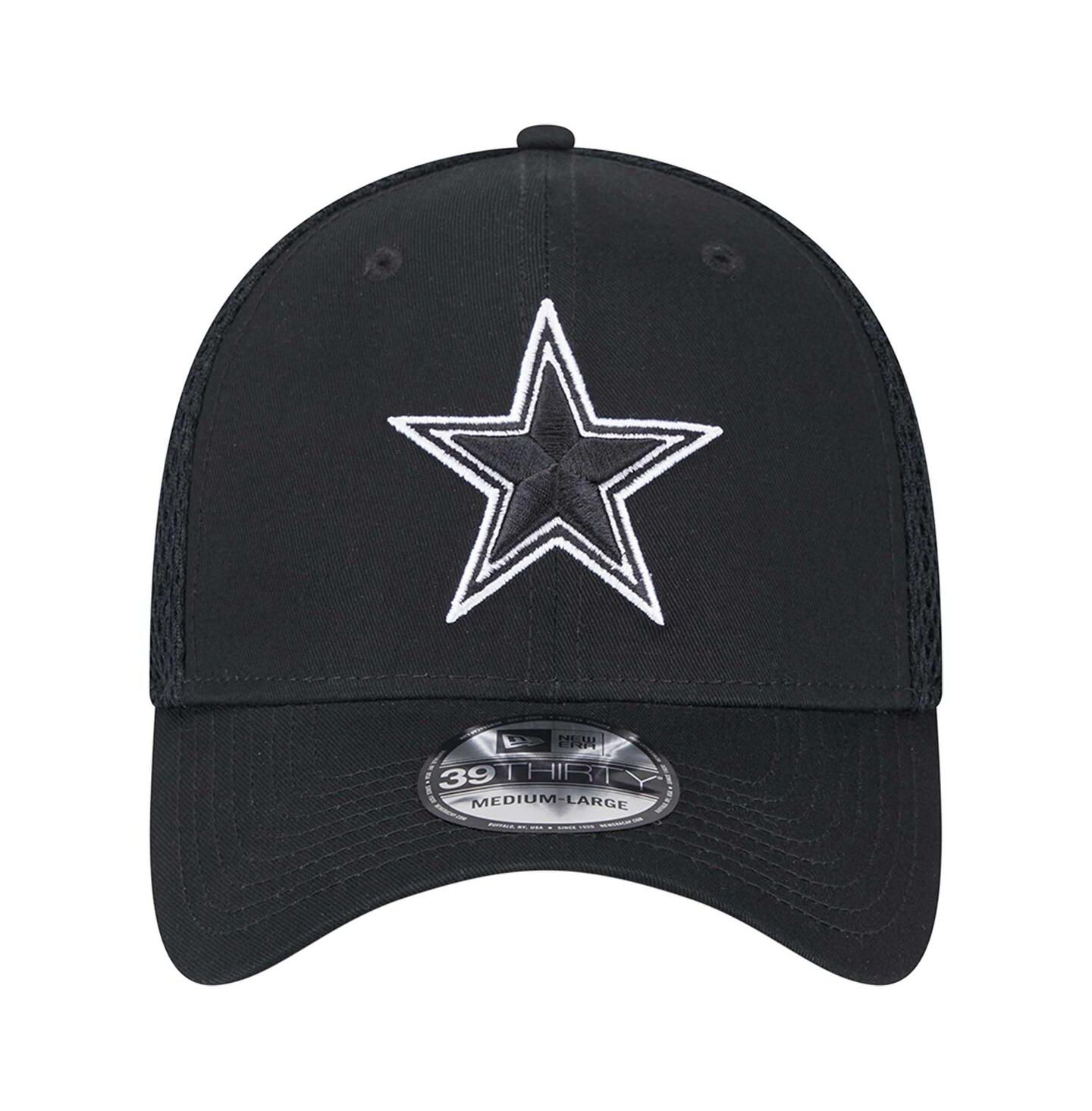 Мужская кепка New Era Black Dallas Cowboys Main B-Dub Neo 39THIRTY Flex Hat — фото 2