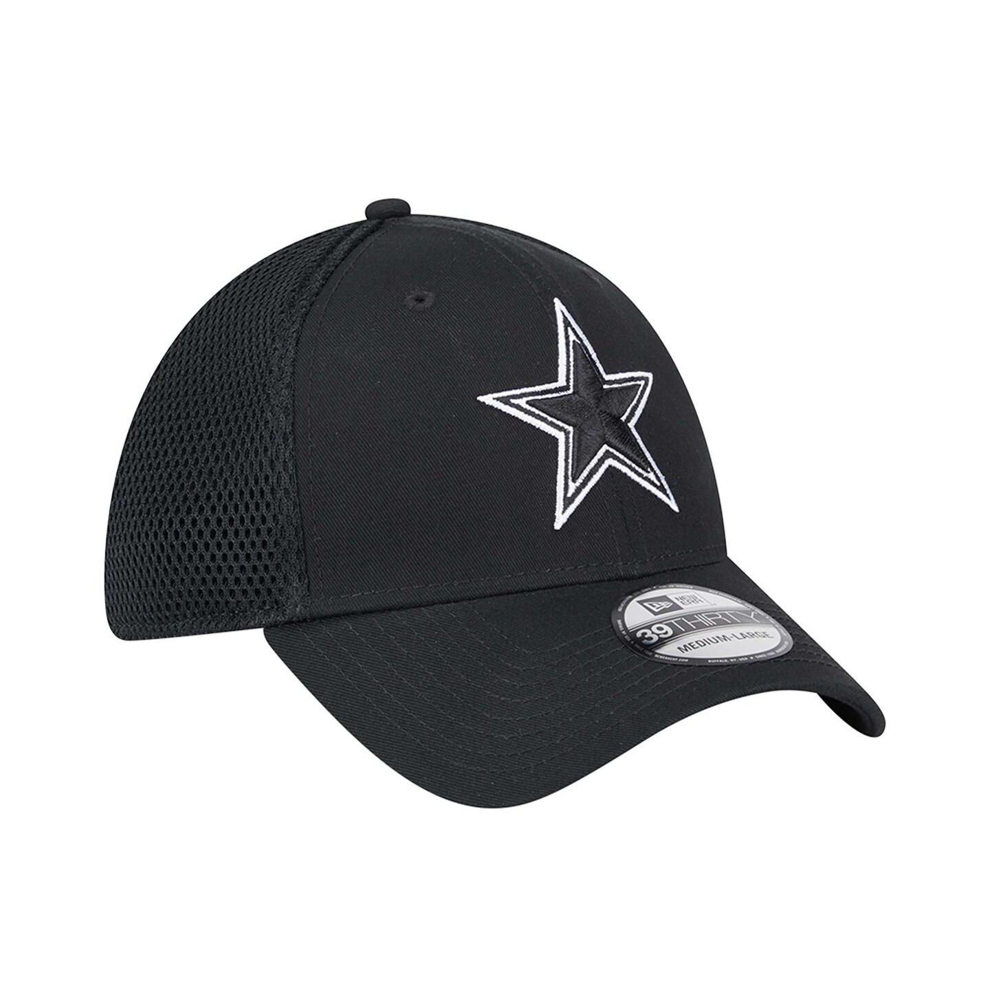 Мужская кепка New Era Black Dallas Cowboys Main B-Dub Neo 39THIRTY Flex Hat — фото 3