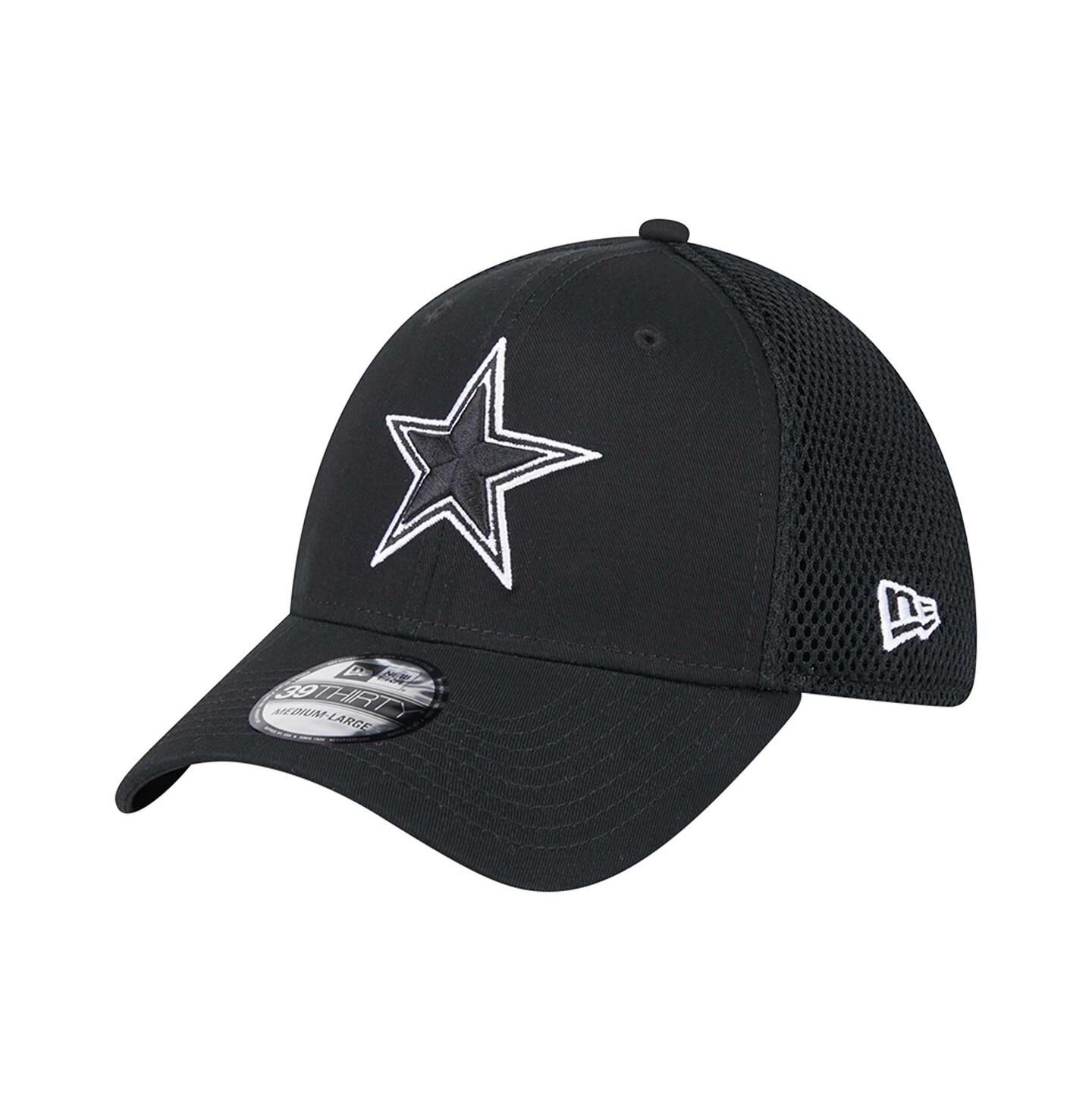 Мужская кепка New Era Black Dallas Cowboys Main B-Dub Neo 39THIRTY Flex Hat — фото 1