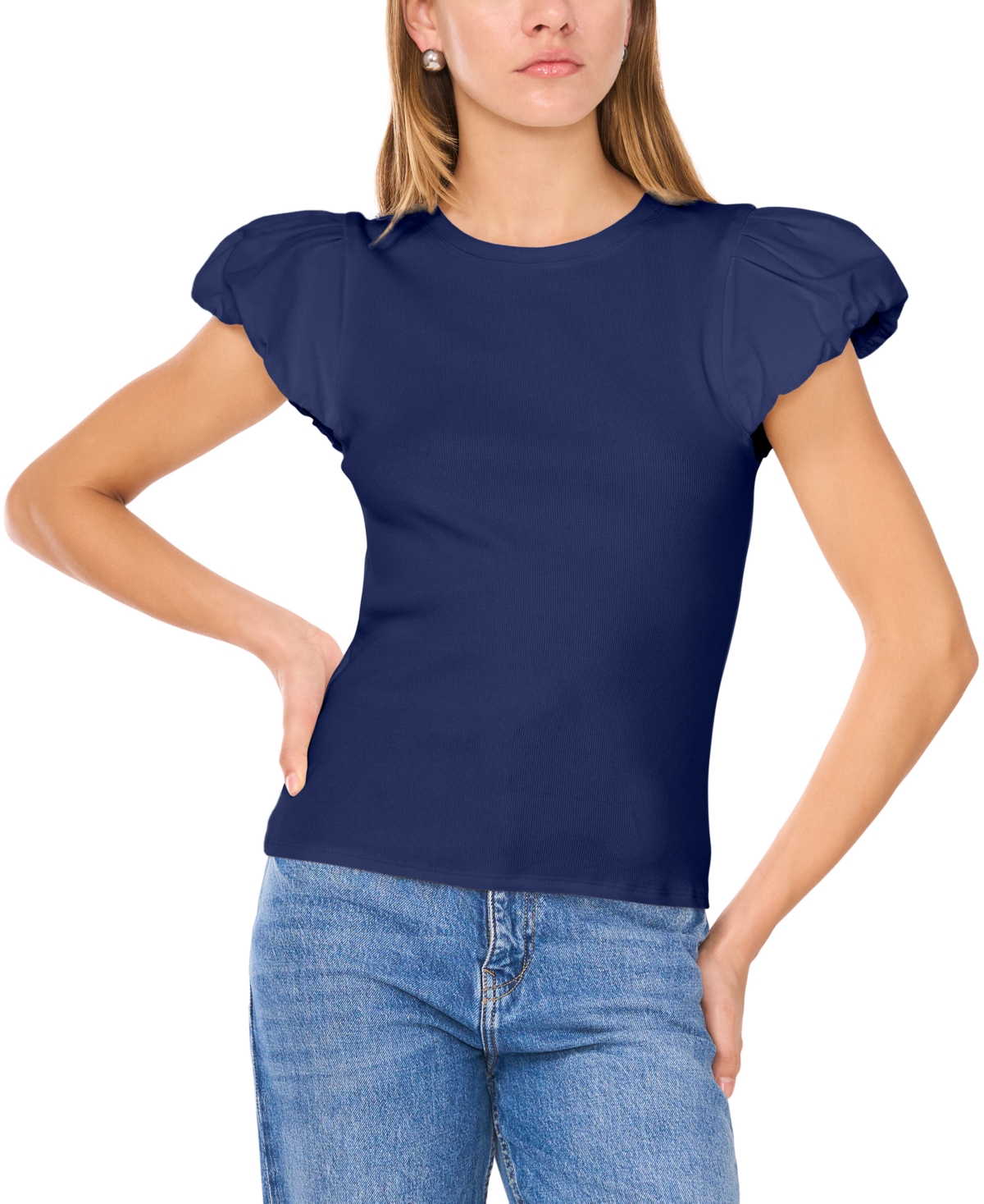 Women's Tulip-Sleeve T-Shirt - Indigo Night