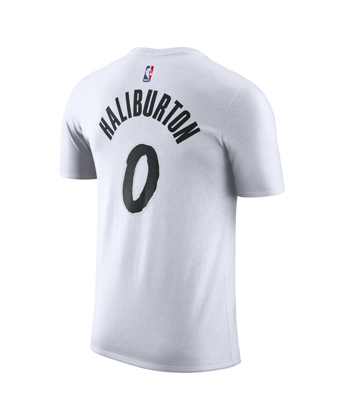 Nike Men'sTyrese Haliburton Indiana Pacers 2024/25 City Edition Name Number T-Shirt - White