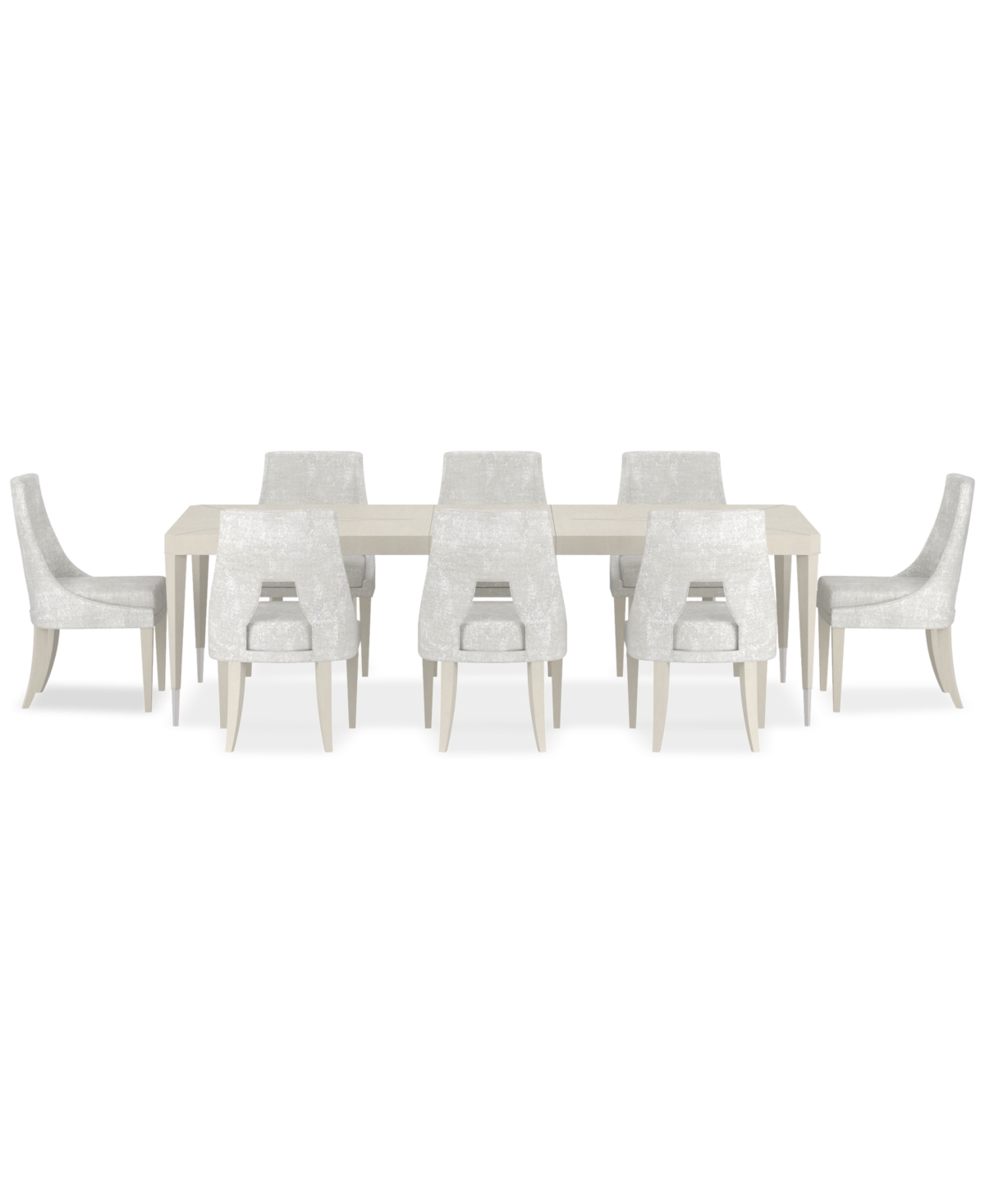 Macy's Mezzanine 9-pc. Dining Set (rectangular Table & 8 Side Chairs) In No Color