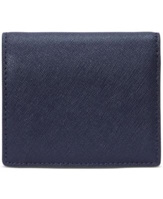 Crosshatch Leather Compact Wallet