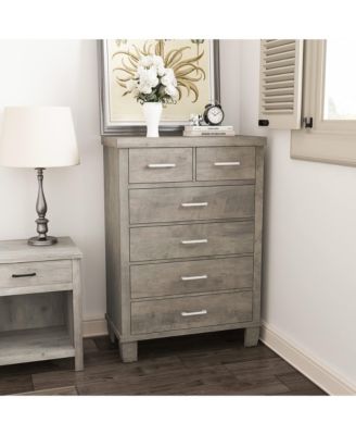 6 Drawer Dresser for Bedroom, Modern Chest of Drawers, 31.5 Inch Wide Storage Cabinet with Sturdy Legs, Tall Dresser Storage Tower for Closet Bedroom Entryway Living Room