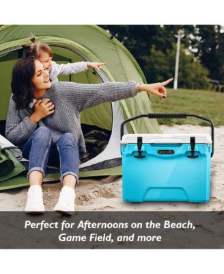 25-Quart Portable Cooler Box, Holds Up to 63 Cans