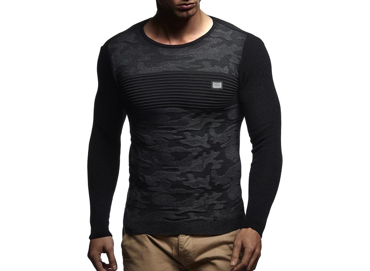 LN1645 Men's Knit Pullover - Ecru