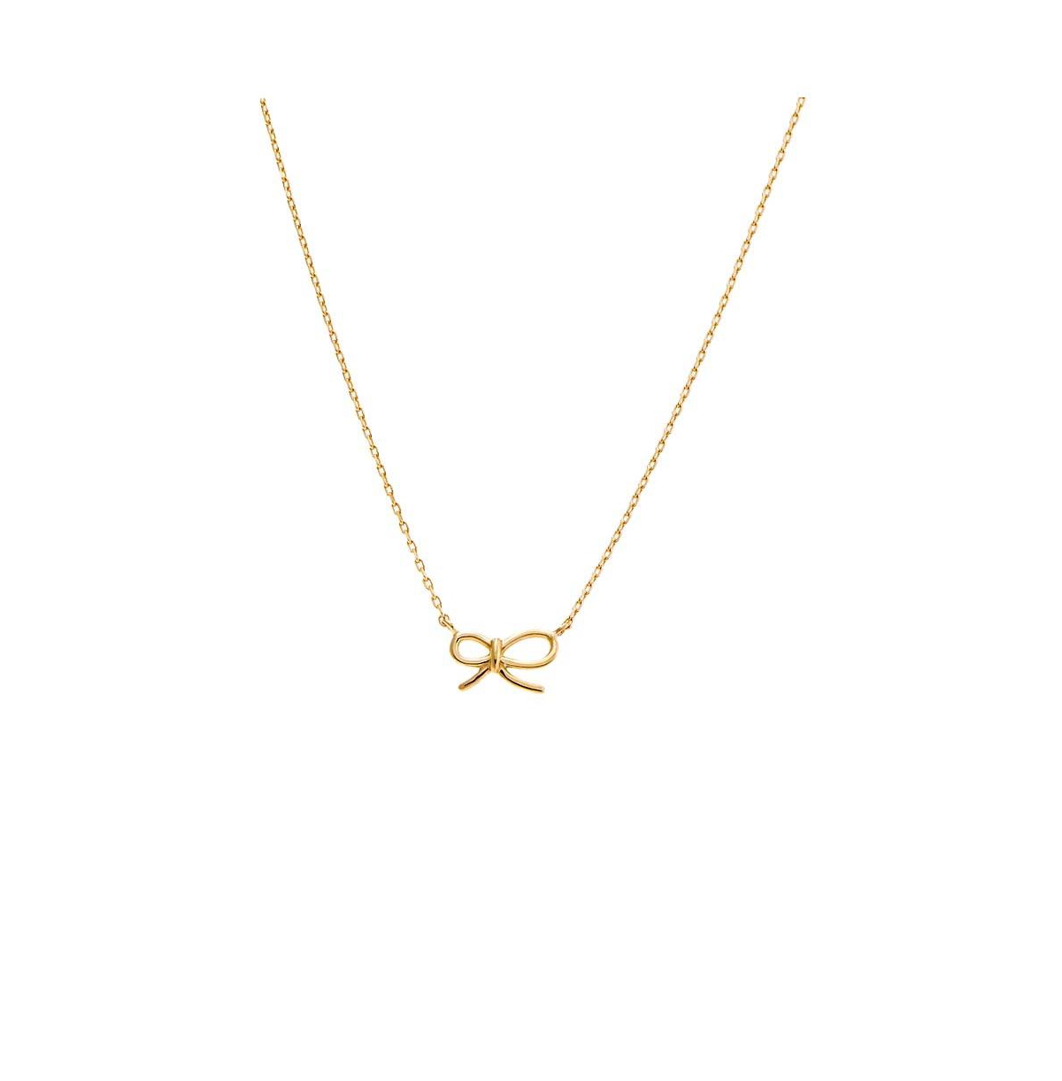 Bow Tie Pendant Necklace 14K - 14k gold