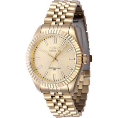 Women's 47507 Specialty Quartz 3 Hand Gold Dial Watch