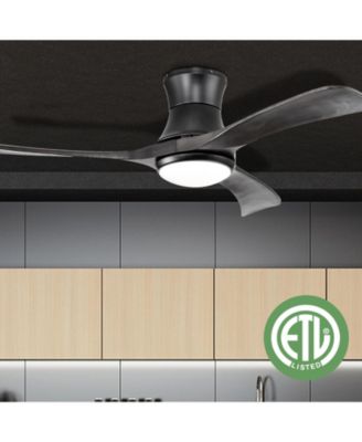 52 Inch Flush Mount Ceiling Fan with LED