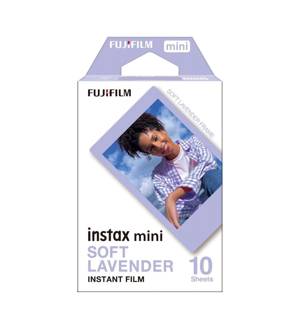 Fujifilm Instax Mini Soft Lavender Instant Print Film 10 Pack Bundle