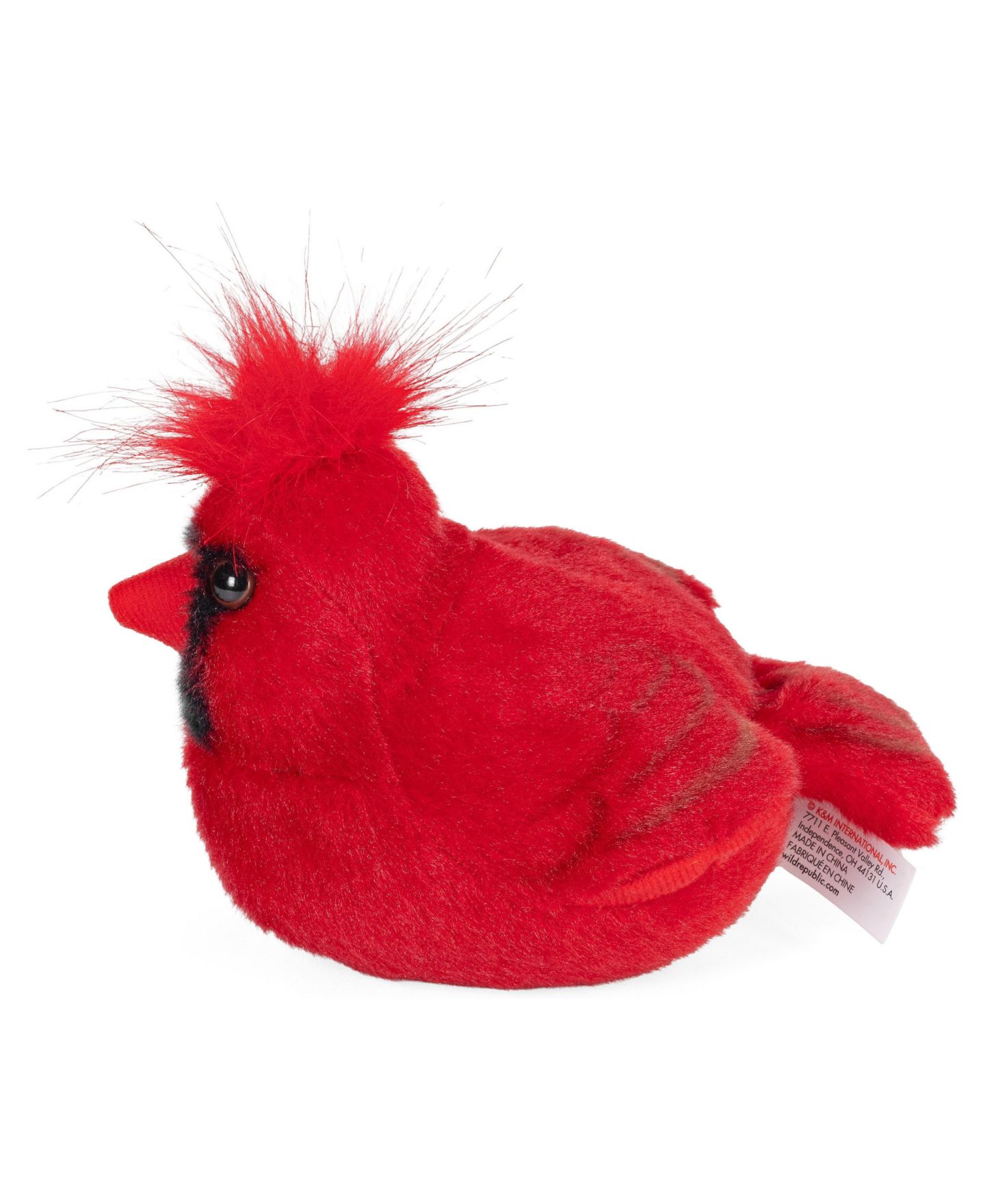 Детская мягкая игрушка Wild Republic Audubon Birds Northern Cardinal Plush with Authentic Bird Sound, Stuffed Animal, Bird Toys for Kids and Birders, 5 Inches — фото 3