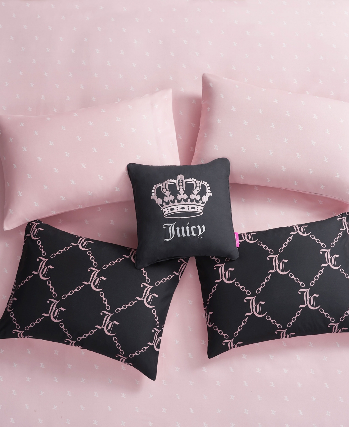 Juicy Couture Logo Link 8-pc. Comforter Set, Queen In Black