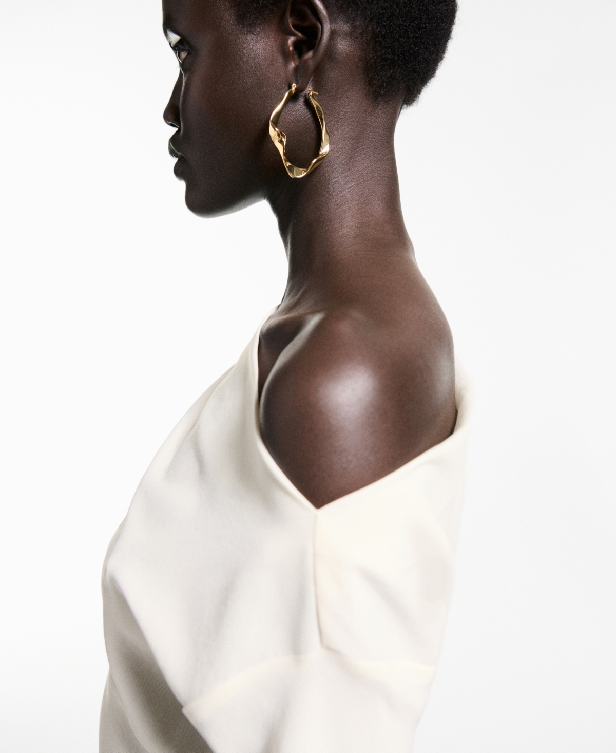 Mango Women's Pleat Detail Asymmetrical Blouse