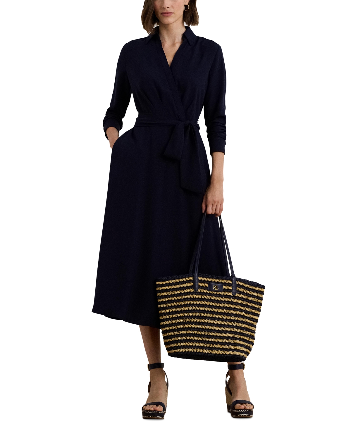 Ralph Lauren Straw Brie Tote Bag