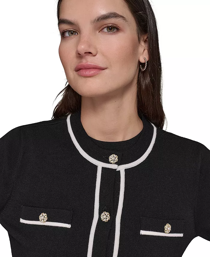 Women's Four-Pocket Crewneck Cardigan - thumbnail 5