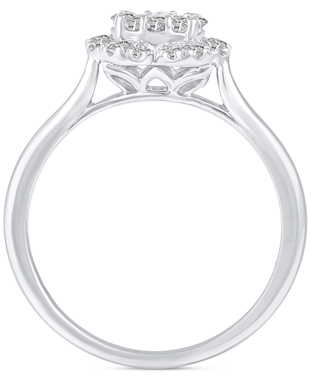 Macy's Diamond Engagement Ring (1/2 Ct. T.w) In 14k White Gold In White Gold