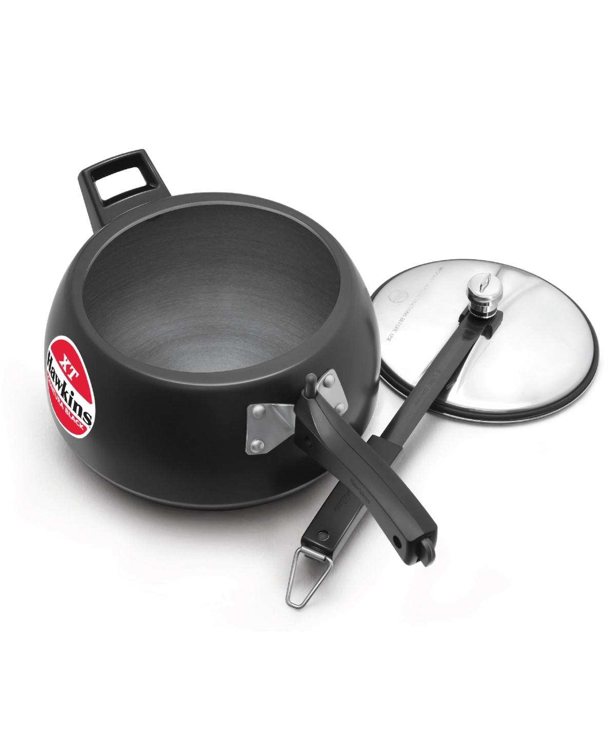 Hawkins Contura 5 Lliter Hard Anodized Induction Compatible Extra Thick Base Pressure Cooker In Black