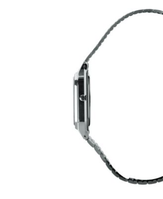 Unisex Silver Tone Stainless Steel Watch, 29.8mm