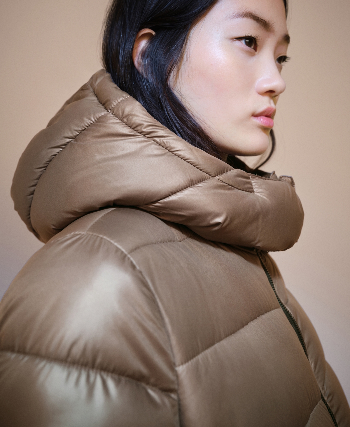 Mango Water-repellent Quilted Coat Medium Brown In Medium Brown