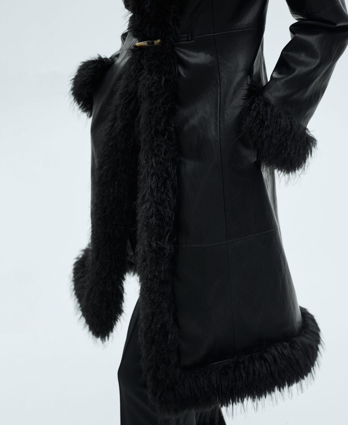 Mango Women's Shearling-Lined Fur-Effect Coat