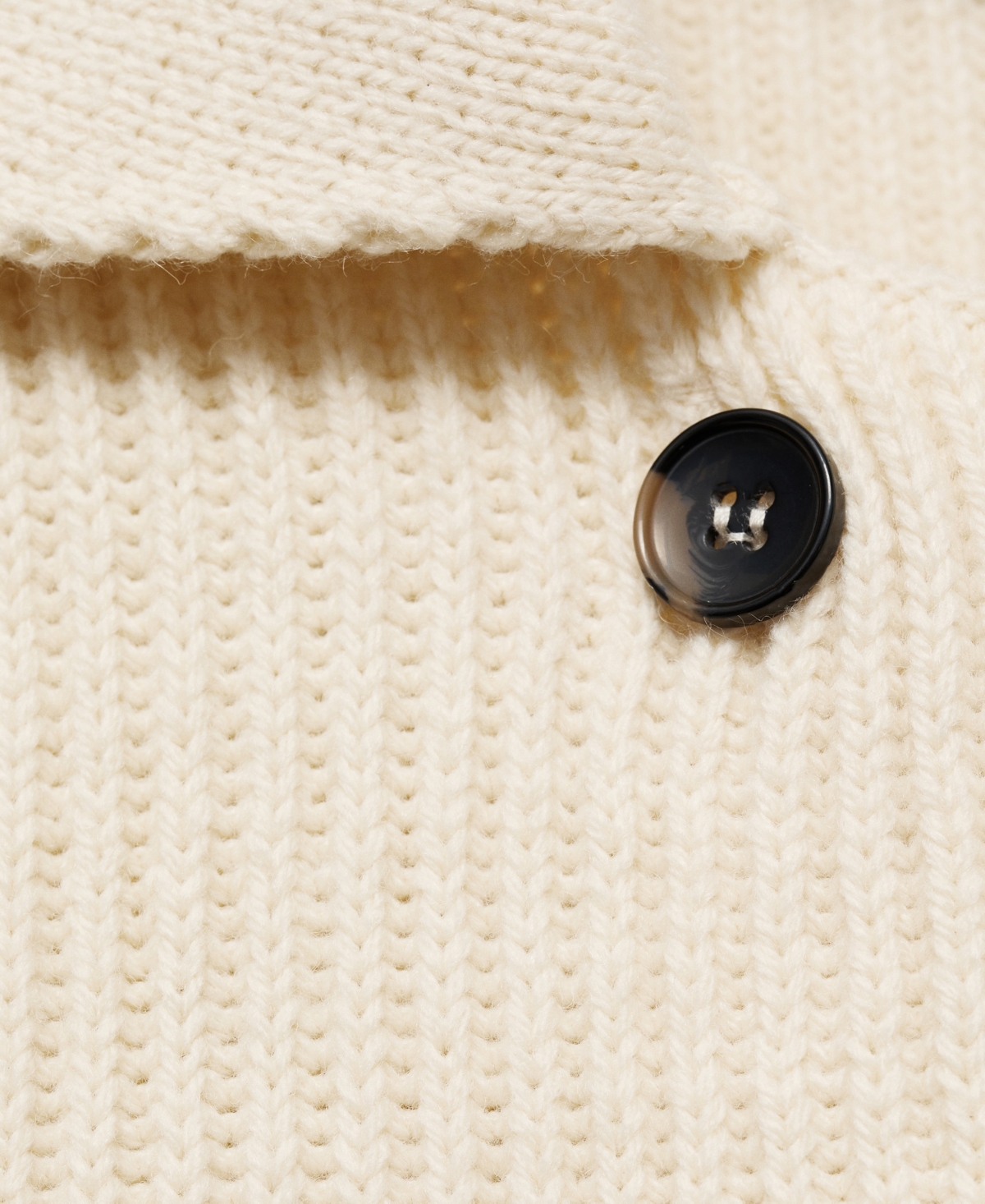 Mango Women's Buttons Detail Ribbed Jacket In Ecru