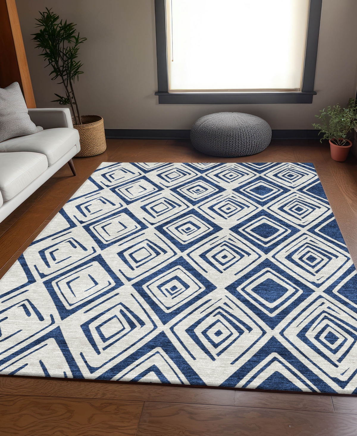 Addison Chantille Acn737 9'x12' Area Rug In Navy