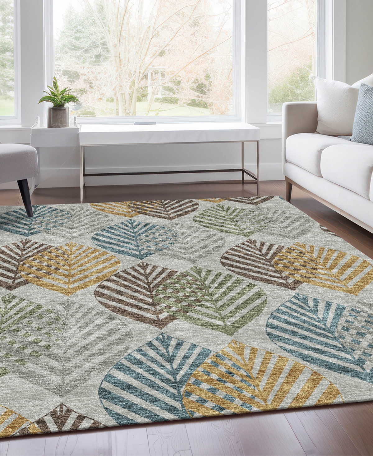 Addison Chantille Acn744 5'x7'6" Area Rug In Gray
