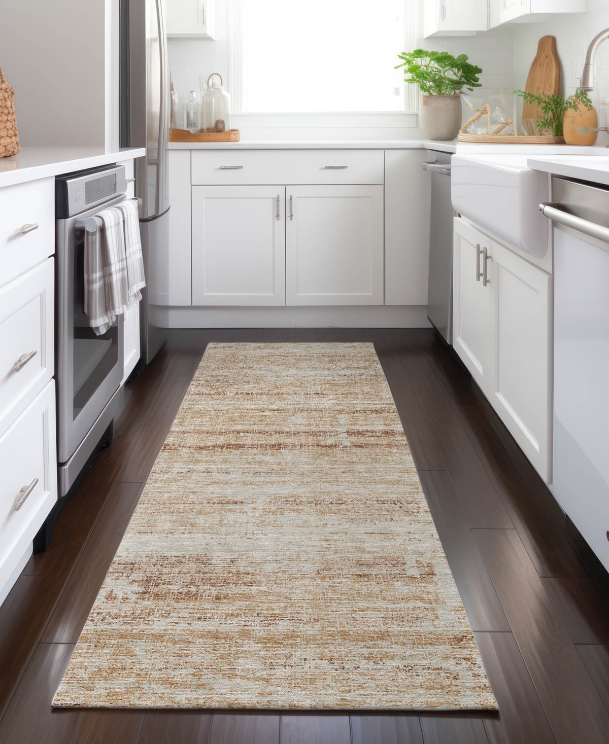 Addison Chantille Acn747 2'3"x7'6" Runner Area Rug In Copper