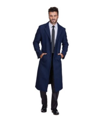 Braveman Men s Knee Length Wool Blend Three Button Long Jacket Overcoat Top Coat Macy s