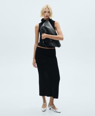 Women's Ribbed Midi Skirt