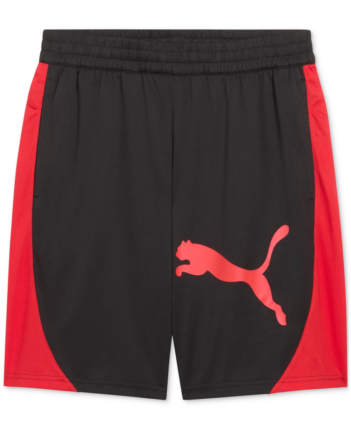 Puma Men's Tad Tech Knit Logo Shorts In Black,red