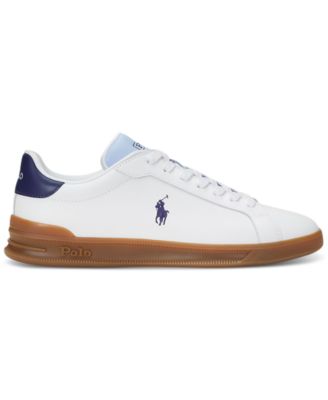 (取寄) ラルフローレン メンズ ヘリテージ コート リ Polo Ralph Lauren men Heritage Court II White/Light Blue/Navy Polo Ralph Lauren Men's Heritage Court II Leather Lace-Up Sneakers