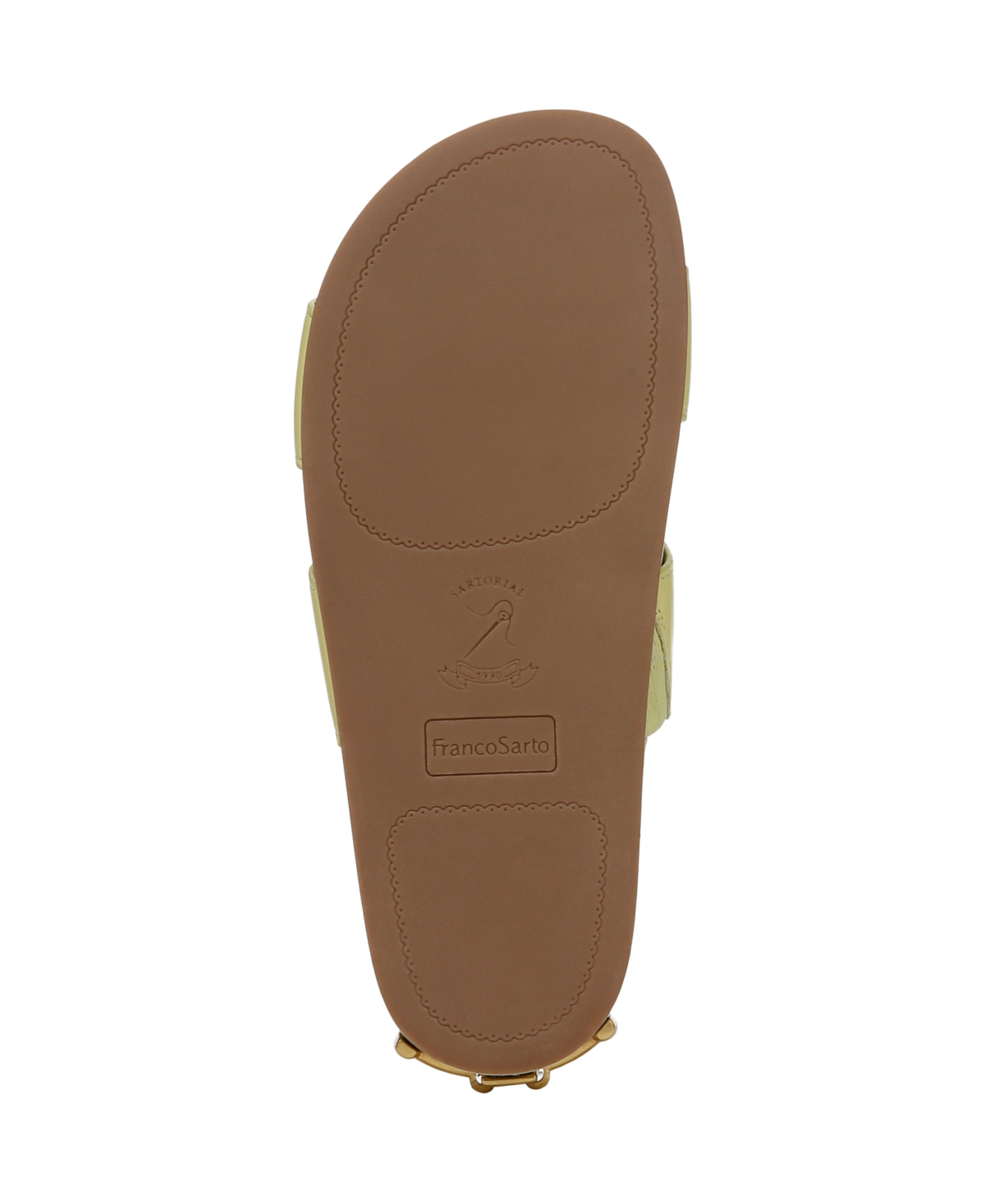 Shop Franco Sarto Women's Britt Open Toe Slide Sandals In Algae Green Leather