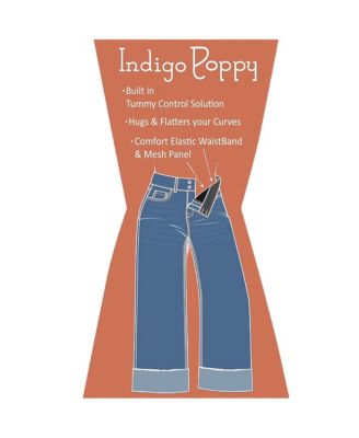 Women's 5 Pockets Wide Cuff Wide Leg Jean