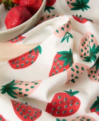 Fruit-Inspired Cotton Kitchen Towel Set, 28" x 16"