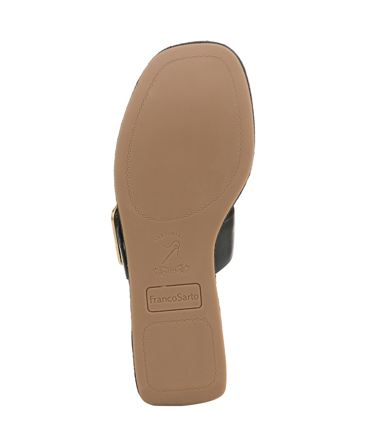 Franco Sarto Women's Taziana Open Square Toe Espadrille Slide Platform Sandals In Black Leather