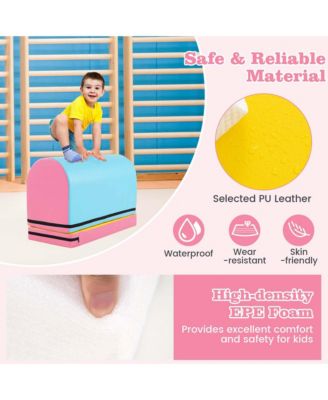 Mailbox Tumbling Mat Gymnastics Vaulting Box with Detachable Mat & Carrying Handle