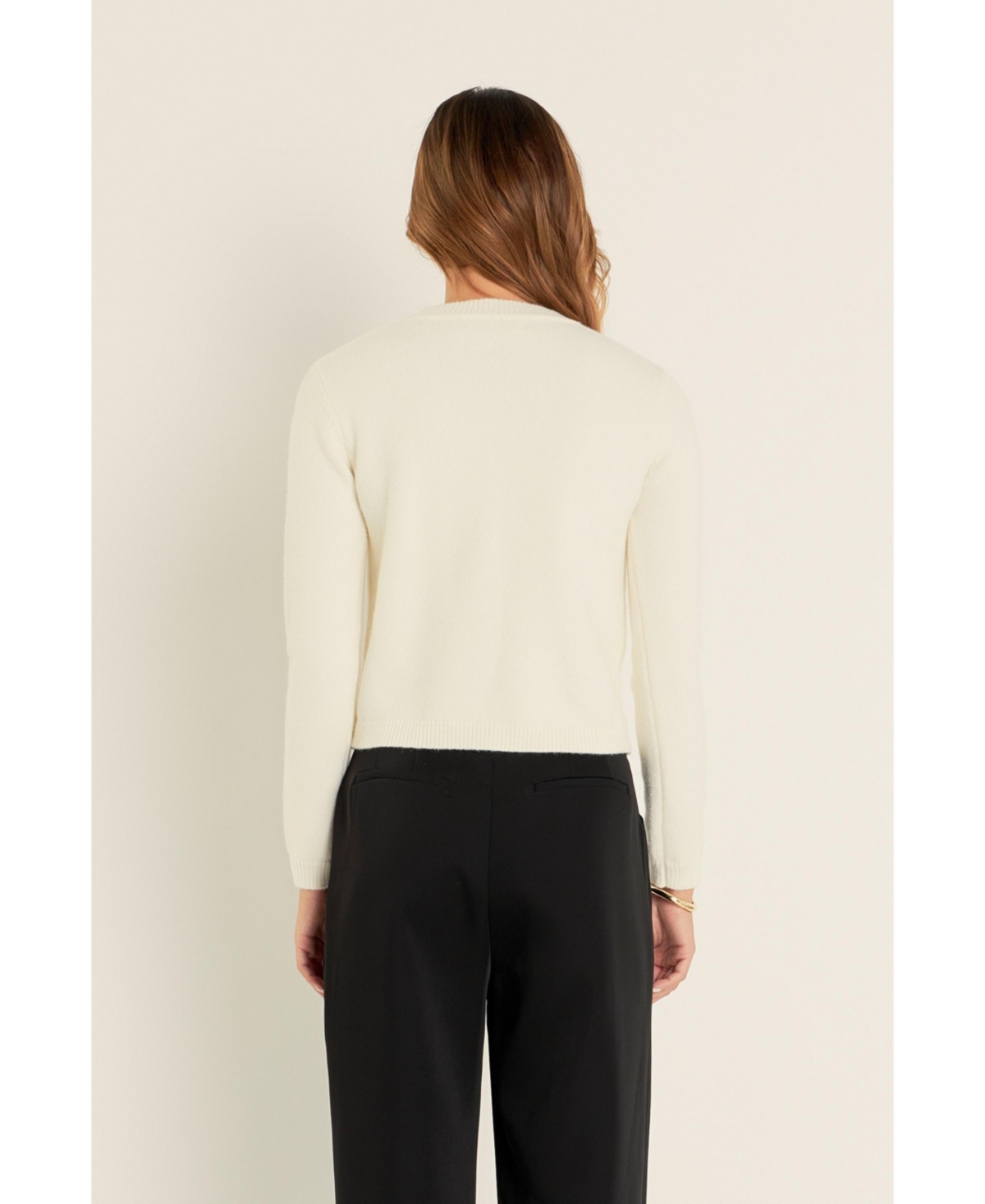 English Factory Women's Silver Heart Knit