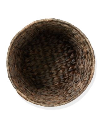 Hyacinth Waste Basket Woven Garbage Trash Can