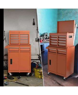 5-Drawer Rolling Tool Chest Cabinet Metal Tool Storage Box Lockable with Wheels